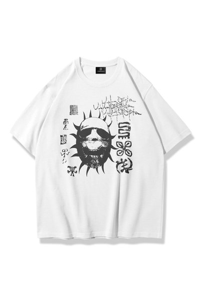 Unisex Utopia Dark Mask Travis Scott Tshirt White