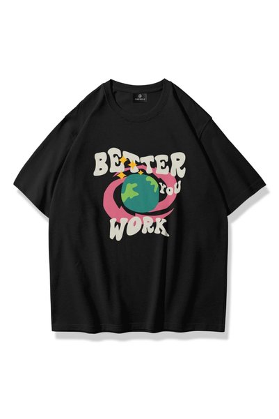Unisex Better You Work T-shirt Black