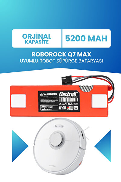 Батерија компатибилна со Roborock Q7 Max (ОРИГИНАЛЕН КАПАЦИТЕТ) 5200mah замена на батерија за робот правосмукалка