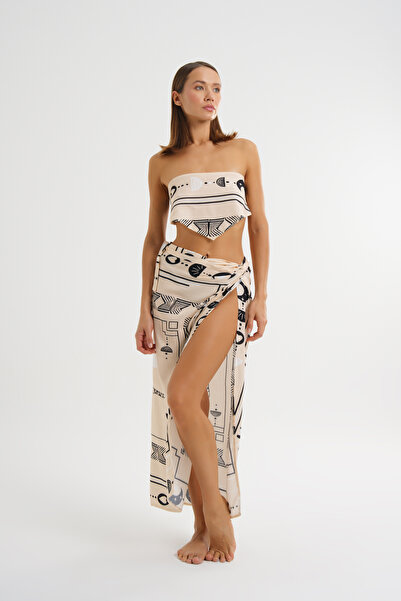 Boho Bell беж комплет парео