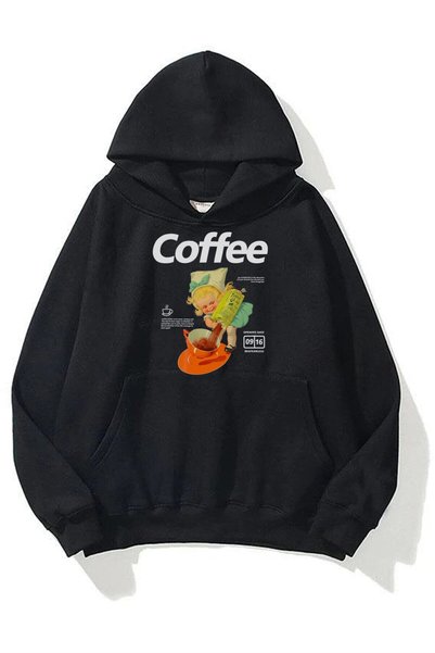 Unisex Coffee Black Sweatshirt Hoodie