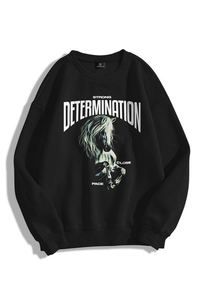 Unisex Determination Crew Neck Sweatshirt Hoodie