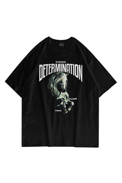 Unisex Determination Black Tshirt