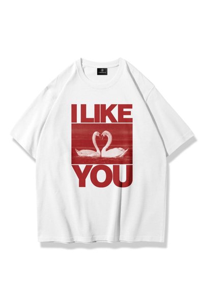 Unisex I Like You Tshirt White