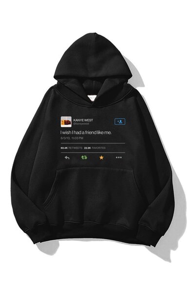 Unisex Kanye Tweet Sweatshirt Black