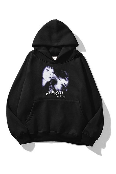 Unisex Embryo By Sweatshirt Hoodie Black