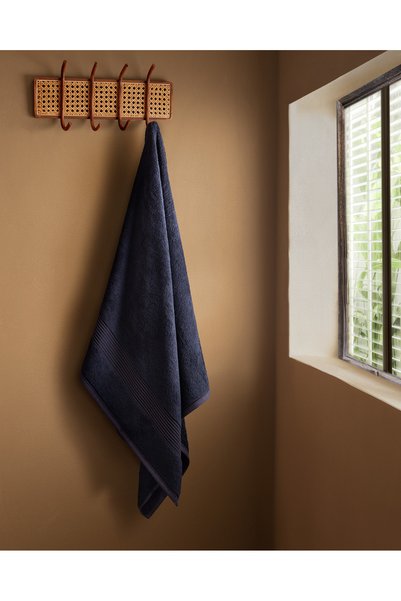 Clarette Bath Towel - Navy Blue - 90x150 cm