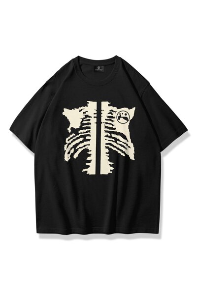 Unisex Cage Y2k T-shirt Black