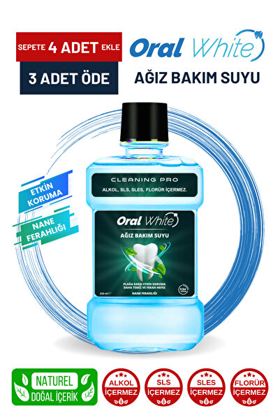 Cleaning Pro течност за плакнење уста со свежина на нане 250 ml, без алкохол