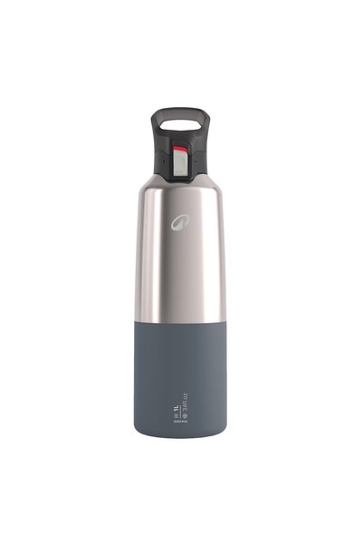 Quechua Outdoor Stainless Steel Thermos - 1 L - Gray - 900