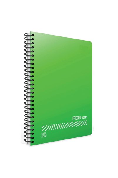 Eco Fresco A4 Spiral PP Cover 60 Yp Checkered Notebook