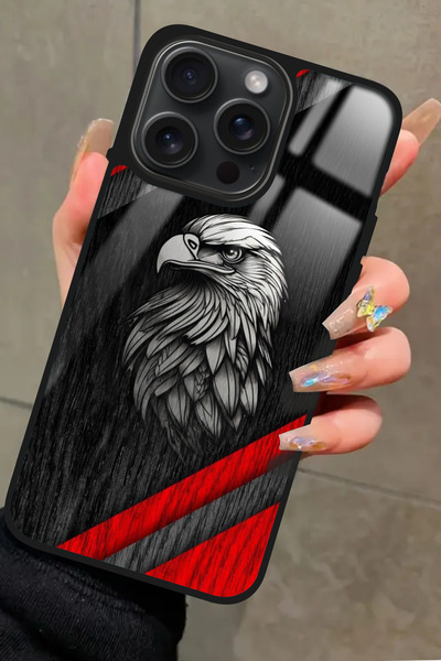 Glossy премиум футрола со дизајн на орел компатибилна со Apple iPhone 14 Pro Max