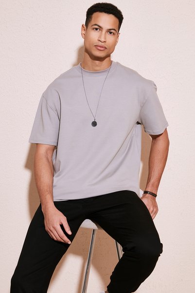 Cotton Crew Neck Relaxed Fit Basic t Shirt Men's t Shirt 5902610