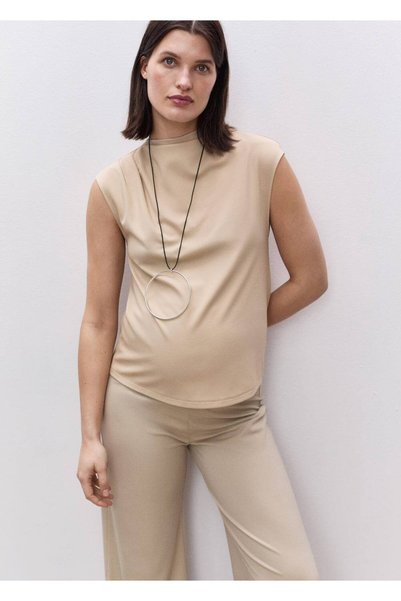 Drape Collar T-Shirt for Pregnant
