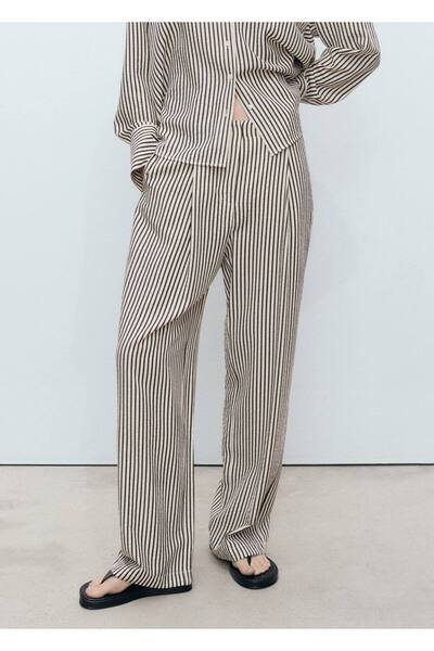 Striped Woven Trousers