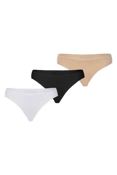 Women's Slip Panties 3-Pack Essential 1574 - White Skin Black
