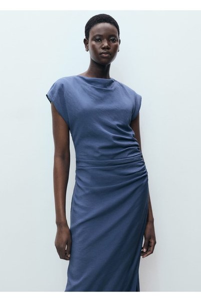 Straight Dress with Draped