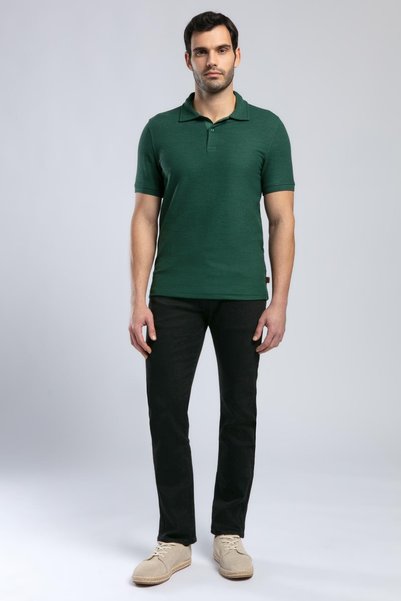 Jody men's polo collar t-shirt emerald