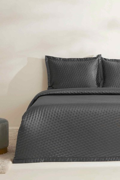 Alice Double Bedspread Set Anthracite
