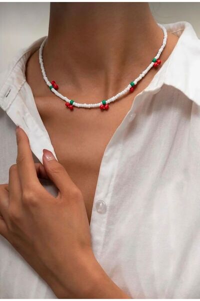 Women's Pearl Cherry Necklace