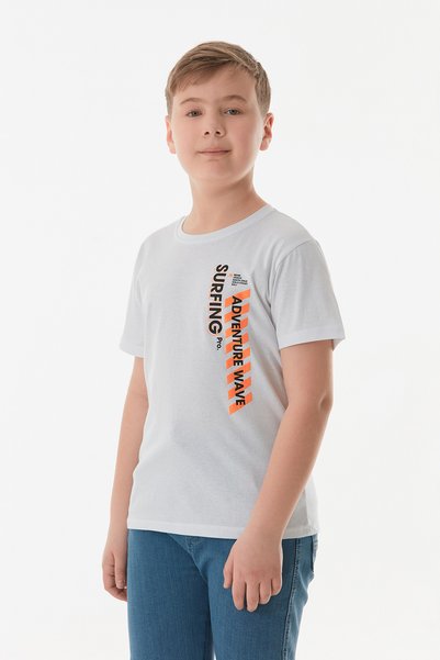 100% Cotton Adventure Text Printed Boy's T-Shirt