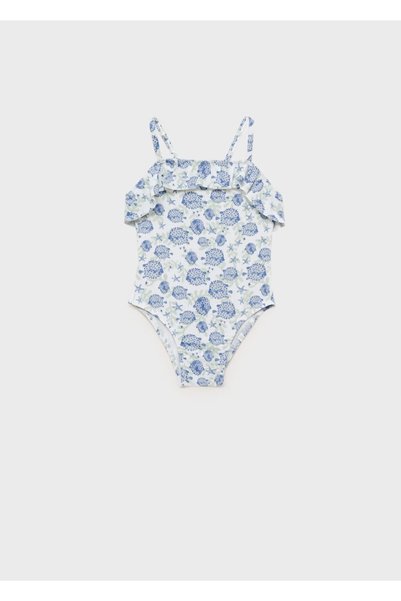 Patterned Ruffle Swimsuit