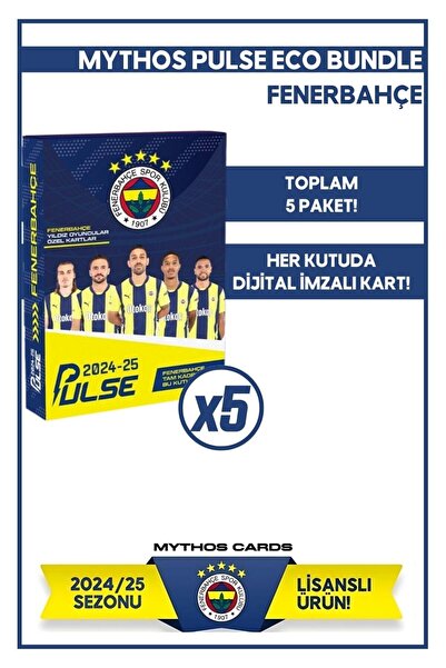 Eco Bundle - Fenerbahçe - Pulse фудбалски картички 2024/25 -5 пакувања