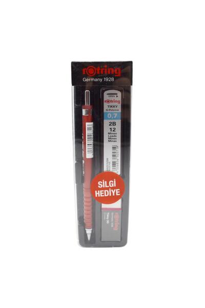 Retro Versatil Tip Pen Tip-Eraser 3 Pcs School Kit 0.7 Red