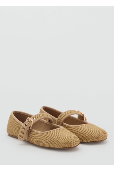 Ballerinas with Cotton Strap Buckle