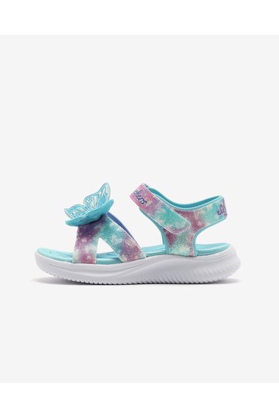 Jumpsters Sandal - Butterfly Brites Big Girls Blue/Multi Light-Up Sandals 303109L Aqmt
