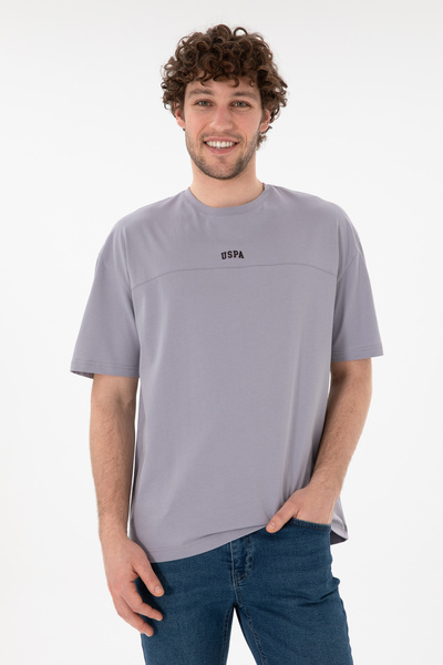 Men's Comfort Fit Crew Neck Gray T-Shirt 50306017-Vr024