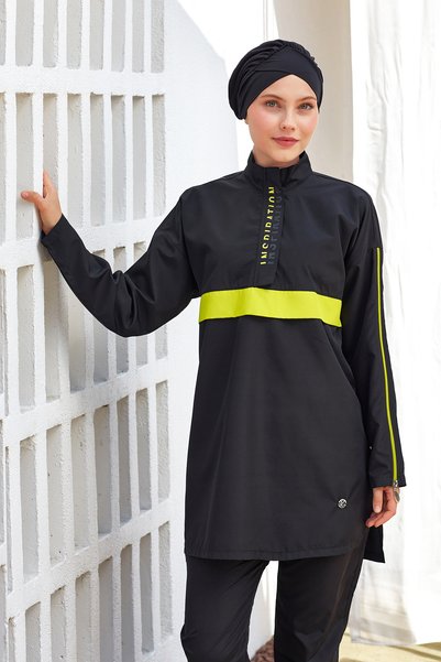 Parachute Full Covered Hijab Swimsuit Hanley 1502 Black