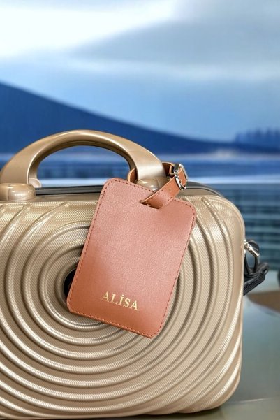 Coffee Customizable Suitcase Card Holder