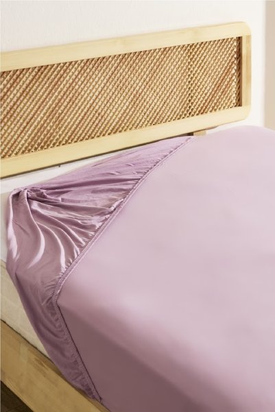 100% Cotton Single Combed Cotton Elastic Sheet Pink