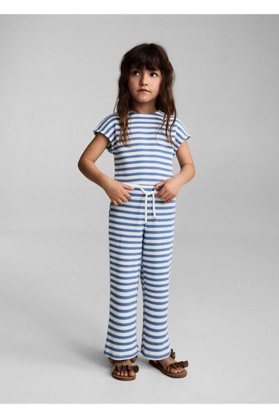 Striped long jumpsuit