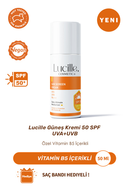 Витамин B5 обоена крема за сончање SPF 50+ со UVA/UVB заштита, веганска 50 ml