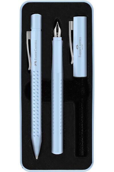 2011 Gift Set, Sky Blue, m Nib Fountain Pen + Xb Ballpoint Pen, in Metal Box