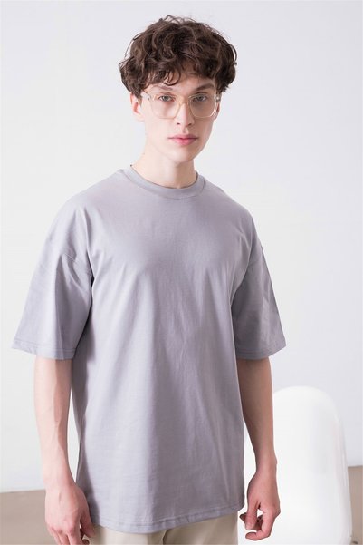 Unisex Gray Basic Tshirt