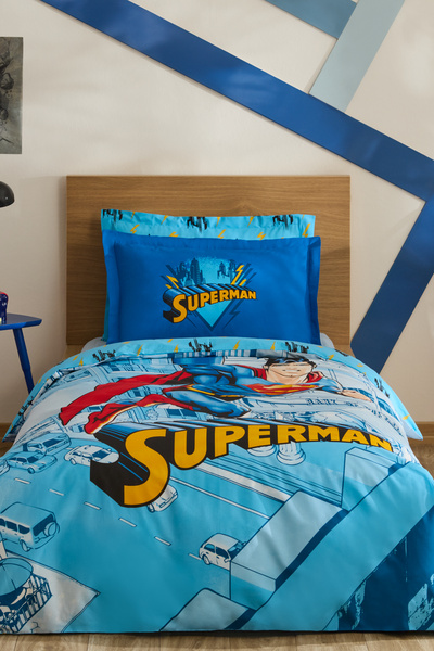 Superman Stronger комплет постелнина за единечен кревет