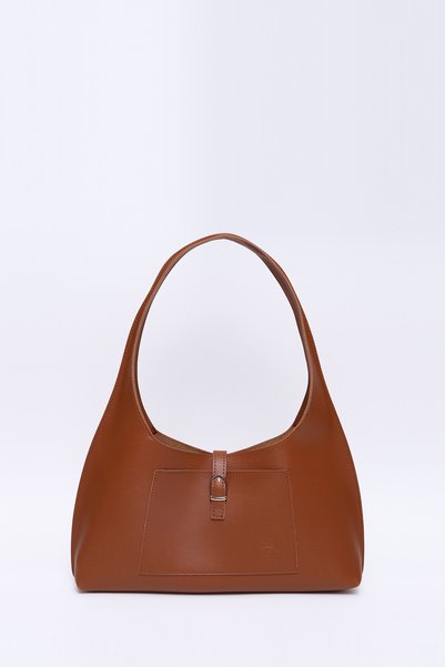 Taba Shk142 Faux Leather Two-Compartment Snap Fastener Hand, Arm and Shoulder Bag