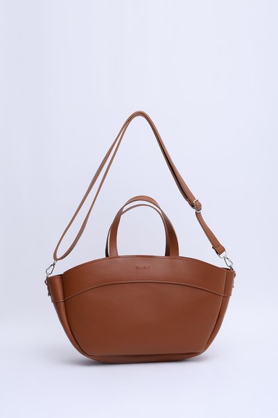 Taba Shk199 Faux Leather Single Compartment, Makeup Bag, Double Strap Hand. Arm and Shoulder Bag