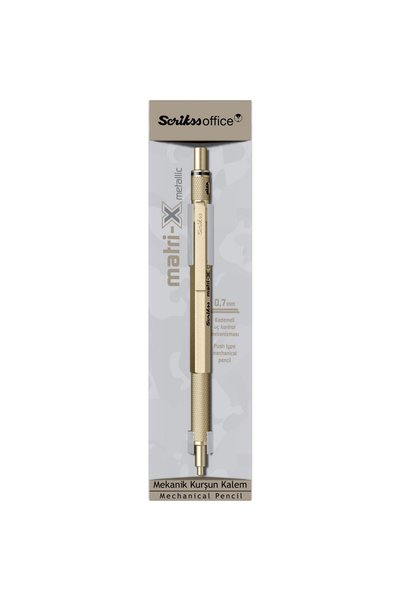 Matrix 0.7mm Mechanical Pencil Metallic Gold - Transparent Case