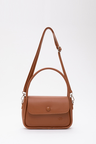 Taba Shk97 Faux Leather Front Pocket Detailed 2 Compartment Adjustable Strap Hand, Arm and Shoulder Bag