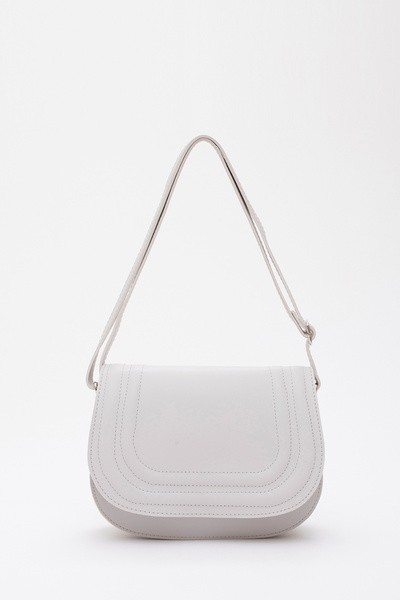 Gray Shk93 Faux Leather 2-Compartment Adjustable Strap Arm and Shoulder Bag