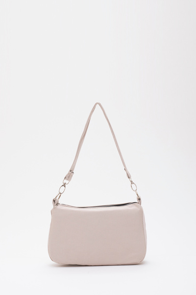 Cream U16 Daily Sports Canvas Fabric Baguette Women's Hand and Shoulder Bag L:23 E:16 W:7
