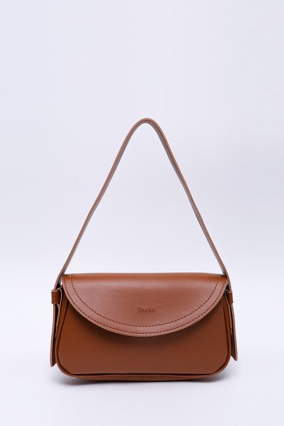 Taba Shk150 Faux Leather Lined Snap Fastener Adjustable Strap Hand, Arm and Shoulder Bag