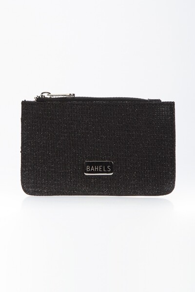 Black Viral Glitter Card Holder Wallet