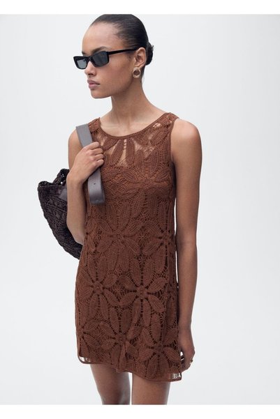 Crochet Dress with Open Back