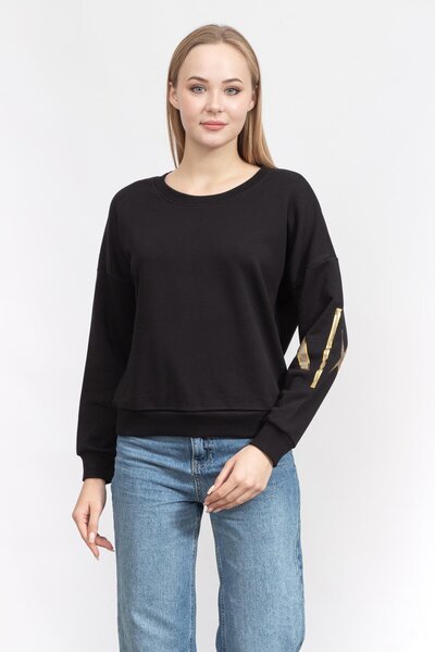 Women's Crew Neck Sweatshirt Black