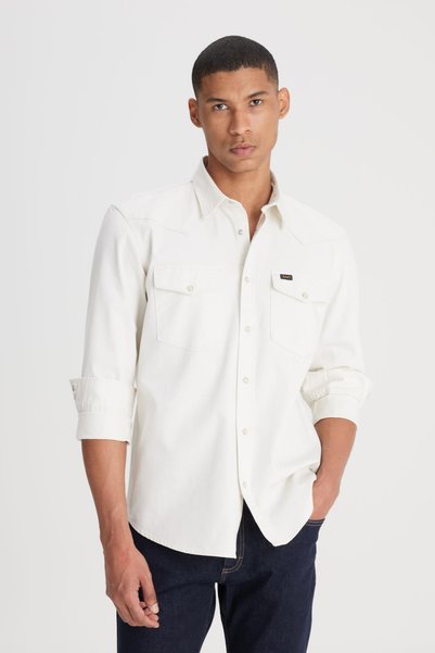 Loose Fit Relaxed Cut 100% Cotton Beige Shirt